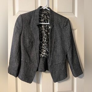 Express Women's Charcoal Tweed Blazer